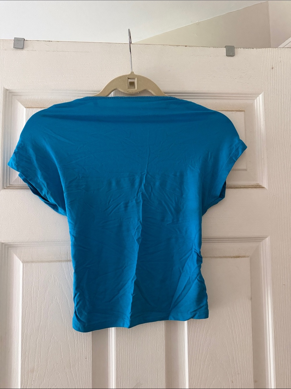 2 PACK Bright Blue & Black Women's Short Sleeve Tops